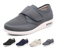 Mertmliy Zapatos para Diabéticos Hombres Mujeres De Horma Extra Ancha Antideslizantes con Vendaje Hallux Valgus Informales Personas Mayores para Fascitis Plantar Pies Hinchados