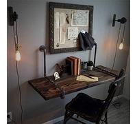 MERTNK Estanterías de Almacenamiento Estantes de Pared Estante Flotante de Madera Bookdesk Pared Estantería de Pared Estantes Flotantes Estilo Industrial Vintage/100 X 50 X 3Cm