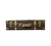 MERTNK Racks de Almacenamiento Estantes Flotantes Cuadros de Maleta Estante de Pared con Correas Decoración Muestra Artesanía Anticuada/Brown/50X19X13Cm