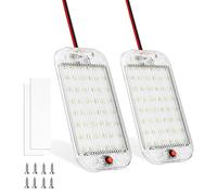 MERTTURM 48 LED Interior Coche, 12V Super Brillante 800LM Luces LED Coche con Interruptor ON/Off, Lámpara Blanca 6500K Luz de Techo para Autocaravana, Furgoneta, Caravana, Barco, Camión(2 Piezas)