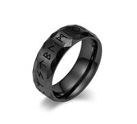 MERTTURM Acero Inoxidable Anillo, Runas Vikingas Antiguas Anillo Tamaño, Joyas para Hombres, 54.3-69.8mm, Banda/Hip-Hop/Decoración de Moda/Promesa de Compromiso de Boda/Regalo