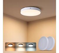 MERTTURM Plafón LED Techo con Sensor de Movimiento, 10000 mAh Lámpara con Mando a Distancia, Temporizador, Regulable, luz para Armario para Autocaravana, Ducha, Pasillo, Trastero, Garaje - 2pcs