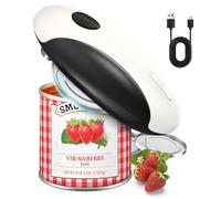 MERTTURM Recargable Abrelatas Eléctrico, Automático Rotación 360°, Elevador de Tapa Magnético & Operación con un Solo Toque & Corte Suave, Fácil de Usar para Personas mayores/Niños/Artritis/Cocinero