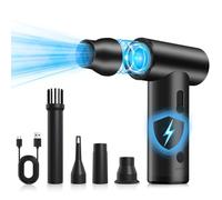 MERTTURM USB-C Soplador Polvo Eléctrico, 120000RPM Aleación Aluminio Plumero Aire Comprimido, Soplador Potente, Velocidad Ajustable Limpiador Aire Presión Electrónico Para PC/Teclado/Coche/Casa