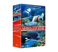 Merveilleux océan - Coffret - Le monde des requins 3D + Récif de corail fascinant 3D + Les merveilles de l'océan 3D + Dauphins et baleines 3D [Blu-ray]