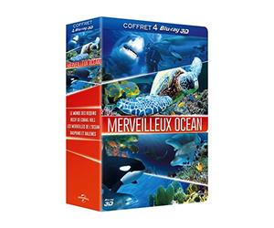 Merveilleux océan - Coffret - Le monde des requins 3D + Récif de corail fascinant 3D + Les merveilles de l'océan 3D + Dauphins et baleines 3D [Blu-ray]