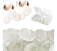 MERVYNGLYNNHUNTER 50 unidades de conchas de nácar con agujero para manualidades, conchas, guirnaldas, carillones, ventanas, carillones de viento, para puerta, decoración mediterránea