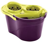 Mery 0350 - Cubo con Doble escurridor ecológico, Color Morado y Lima