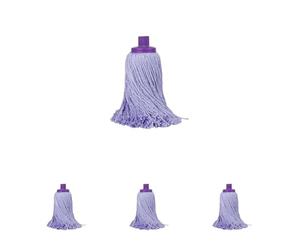 Mery 0545.41 Mikrofaser-Mopp mit Universal-Adapter, 40 x 8 x 11 cm, Lila Fregona de Microfibras Profesional | Cabezal Extragrande | Super Absorbente | Resiste a la lejía, 26,5 cm (Paquete de 4)