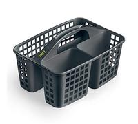 Mery | Cesta para Productos de Limpieza | Organizador Productos Limpieza Bajo Fregadero | Almacenaje Fregadero | 3 Compartimentos | Material Resistente | Gris Oscuro | 23,3 x 31 x 19 cm