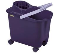Mery | Cubo para Fregona | Cubo con Ruedas Giratorias | Cubo con Escurridor Amplio | Resistencia Óptima | 14 Litros | Morado | Medidas: 39Lx25,5Wx36,5H cm