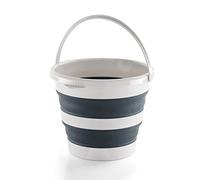 Mery Cubo plegable con asa 12 L PP+thermoplástico Gris claro/oscuro 35x26 cm plegado 35x6,50 cm