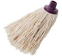 Mery | Fregona de Algodón | Fregona Absorbente | Cabezal Extragrande | Rosca Universal | Resistente | Crudo | Medidas: 22 cm