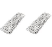 Mery | Recambio Mopa Microfibra Premium | Mopa Atrapa Polvo | Ecológico | Universal | Lavable | Tejido Reforzado | Gris | Medidas: 45x15 cm (Paquete de 2)