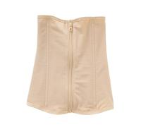 MERYOSZ Cincher de cintura para mujeres con cremallera cintura entrenador Shapewear malla cuerpo Shaper corsé más tamaño Trimmer para control de barriga - beige - S