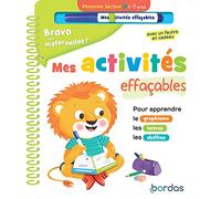 Mes activités effaçables Moyenne section: Pour apprendre le graphisme, les lettres, les chiffres. Avec un feutre