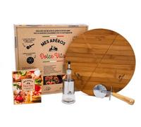 Mes apéros dolce vita: Coffret avec 1 bouteille 200 ml, 1 plateau de présentation en bambou, 1 livre recettes, 1 roulette