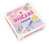 Mes créations en origami - kawaii: Coffret avec 2 blocs de papier, des stickers, des bijoux autocollants et des modèles en pas à pas (MES ORIGAMIS)