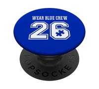 Mes de aceptación de concienciación sobre el Autismo Abril 2026 Use Blue Crew PopSockets PopGrip Adhesivo