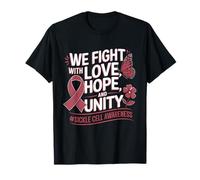 Mes de conciencia de células falciformes Amor Esperanza Unidad Anemia Camiseta