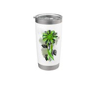 Mes de conciencia de salud mental importa salud mental verde Vaso térmico de acero inoxidable de doble pared