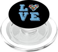 Mes de concienciación sobre el Autismo Inclusión Amor Aceptación Consciente PopSockets PopGrip para MagSafe
