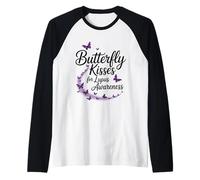 Mes de concienciación sobre el Lupus Mayo Lupus púrpura Camiseta Manga Raglan