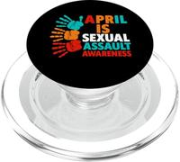 Mes de concientización sobre agresión Sexual - Conciencia sobre agresión Sexual PopSockets PopGrip para MagSafe