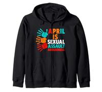 Mes de concientización sobre agresión Sexual - Conciencia sobre agresión Sexual Sudadera con Capucha