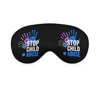 Mes de concientización sobre el abuso infantil Máscaras para dormir Cubierta para los ojos Blackout con correa elástica ajustable Venda nocturna para mujeres Hombres Yoga Siesta de viaje