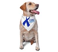 Mes de concientización sobre el abuso Infantil Primavera Perro Bandanas Niño Bulk Cachorro Pañuelo Ajustable Suave Triángulo Baberos Accesorios para Perros pequeños, medianos y Grandes Gatos Blanco