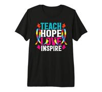 Mes de concientización sobre el Autismo Maestro de Escuela Maestros autistas Camiseta Premium