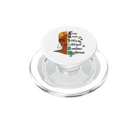 Mes de concientización sobre el Autismo Reina Amor Apoyo Mujeres Niños PopSockets PopGrip para MagSafe