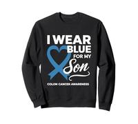 Mes de Concientización sobre el Cáncer de Colon Uso Azul para Mi Hijo Sudadera