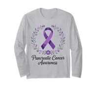 Mes de concientización sobre el cáncer de páncreas noviembre Púrpura Páncreas Manga Larga