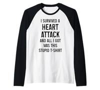 Mes de concientización sobre enfermedades cardíacas sobreviviente de ataque cardíaco divertido Camiseta Manga Raglan