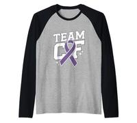 Mes de concientización sobre la Fibrosis quística Mayo Fibrosis quística púrpura Camiseta Manga Raglan