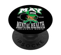 Mes de Concientización sobre la Salud Mental 2026 En Mayo vestimos de Verde PopSockets PopGrip Adhesivo