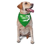 Mes de Concientización sobre la Salud Mental Spring Dog Bandanas Boy Bulk Puppy Pañuelo Ajustable Triángulo Suave Baberos Accesorios para Perros Pequeños Medianos Grandes Gatos Blanco