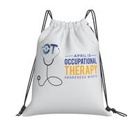 Mes De Concientización Sobre La Terapia Ocupacional Unisex Bolsa De Deporte Ajustable Mochilas Deportiva Gran Capacidad Mochila Con Cordón Para Baloncesto Voleibol Fútbol
