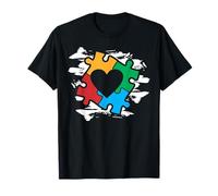 Mes de la Conciencia Autista Corazón Vintage Día Mundial del Autismo Camiseta