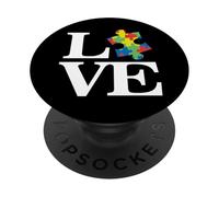 Mes de la Concienciación sobre el Autismo Mamá, Papá y los PopSockets PopGrip Adhesivo