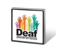 Mes de la Concientización sobre la Sordera, Mes de la Pérdida Auditiva, Pines, Insignias Cuadradas, Pins de Solapa, Botones Esmaltados, Decoraciones para Fiestas