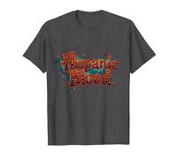 Mes de la Herencia Hispana Hombres Orgullo de Sangre Hispana Camiseta, Hombre, Jaspeado Oscuro, 3XL