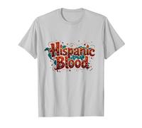 Mes de la Herencia Hispana Hombres Orgullo de Sangre Hispana Camiseta, Hombre, Plata, S