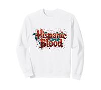 Mes de la Herencia Hispana Hombres Orgullo de Sangre Hispana Sudadera, Unisex para Adultos, Blanco, M