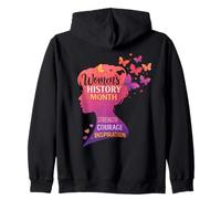 Mes de la Historia de la Mujer Fuerza Coraje Sudadera con Capucha