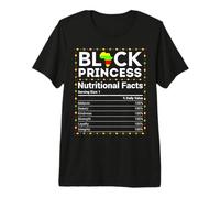 Mes de la Historia Negra Africana Princesa Información Nutricion Camiseta Premium
