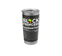 Mes de la Historia Negra Africana Princesa Información Nutricion Vaso térmico de acero inoxidable de doble pared