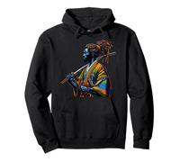 Mes de la Historia Negra Afro American Samurai Warrior Anime Art Sudadera con Capucha